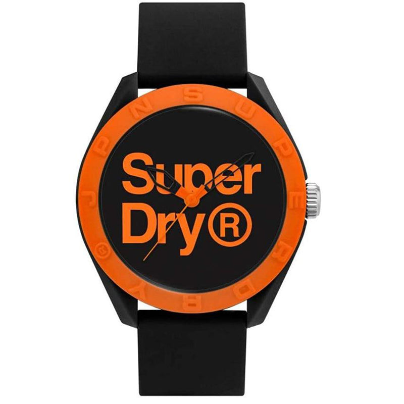 Analogue Watch - Men's Osaka Black Rubber Strap Superdry Watch SYG303BO