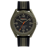 Analogue Watch - Men's Osaka Utility Black & Khaki Rubber Strap Superdry Watch SYG305NB