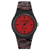 Analogue Watch - Men's Urban Fluoro Black-Gray Camo Rubber Strap Superdry Watch SYG296BR