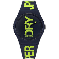 Analogue Watch - Men's Urban Fluoro Green & Navy Rubber Strap Superdry Watch SYG189UN