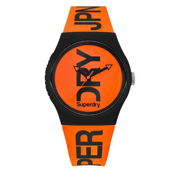 Analogue Watch - Men's Urban Fluoro Orange Rubber Strap Superdry Watch SYG189OB