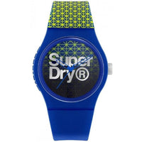 Analogue Watch - Men’s Urban Geo Sport Blue-Green Rubber Strap Superdry Watch SYG268UN