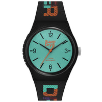 Analogue Watch - Men's Urban Retro Black Rubber Strap Superdry Watch SYG301BAU
