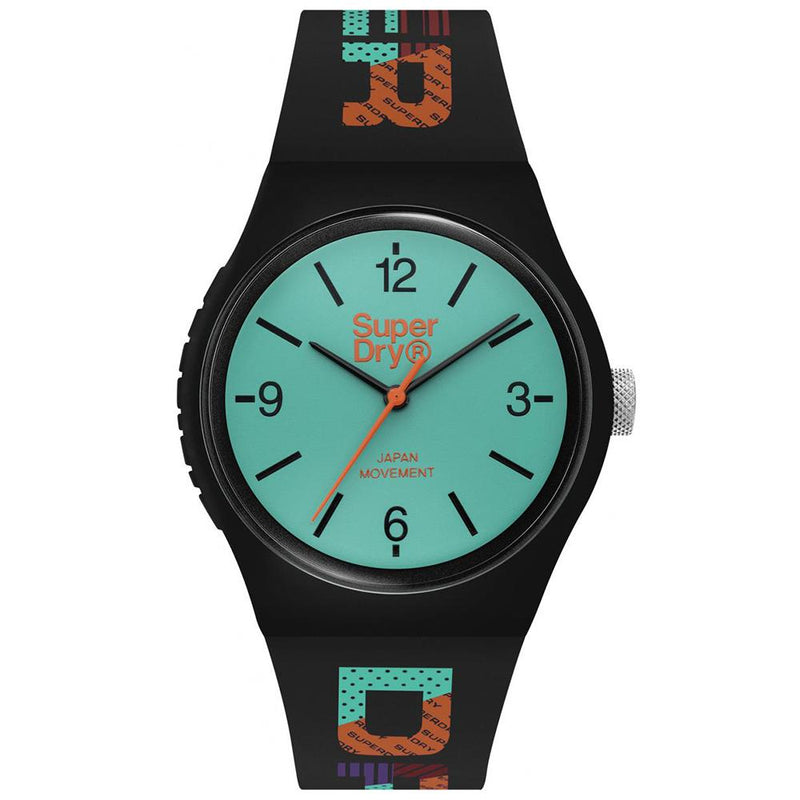 Analogue Watch - Men's Urban Retro Black Rubber Strap Superdry Watch SYG301BAU