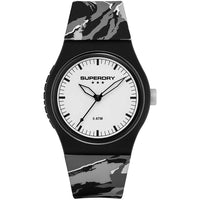 Analogue Watch - Men’s Urban White-Gray & Black Camo Pop Rubber Strap Superdry Watch SYL270EW