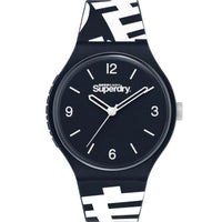 Analogue Watch - Men's Urban XL Kanji Navy Black Rubber Strap Superdry Watch SYG294UW