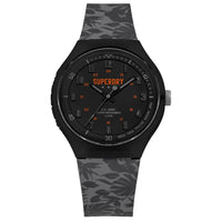 Analogue Watch - Men's Urban XL Tropic Camo Floral Gray Rubber Strap Superdry Watch SYG225E