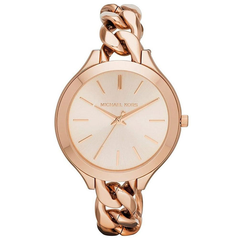 Analogue Watch - Michael Kors MK3223 Ladies Slim Runway Rose Gold Watch