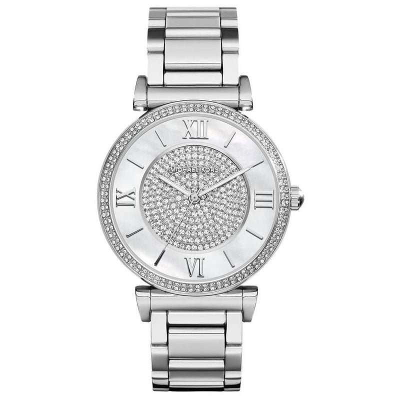 Analogue Watch - Michael Kors MK3355 Ladies Catlin Bracelet Silver Watch