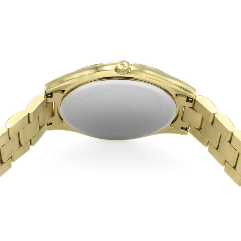 Analogue Watch - Michael Kors MK3435 Ladies Slim Runway Gold Green Watch