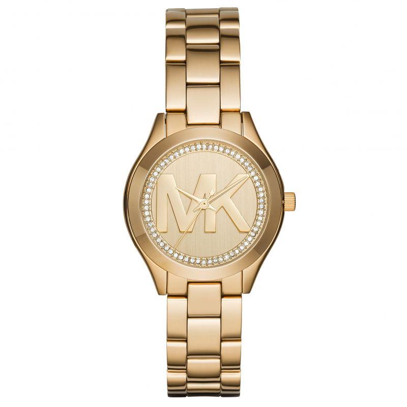 Analogue Watch - Michael Kors MK3477 Ladies Mini Slim Runway Yellow Gold Watch