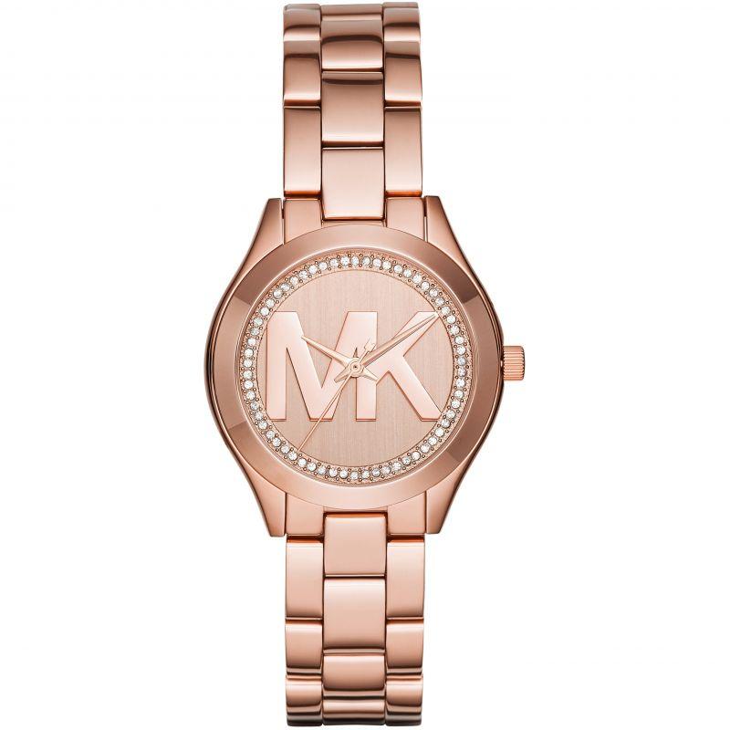 Analogue Watch - Michael Kors MK3549 Ladies Mini Slim Runway Rose Gold Watch