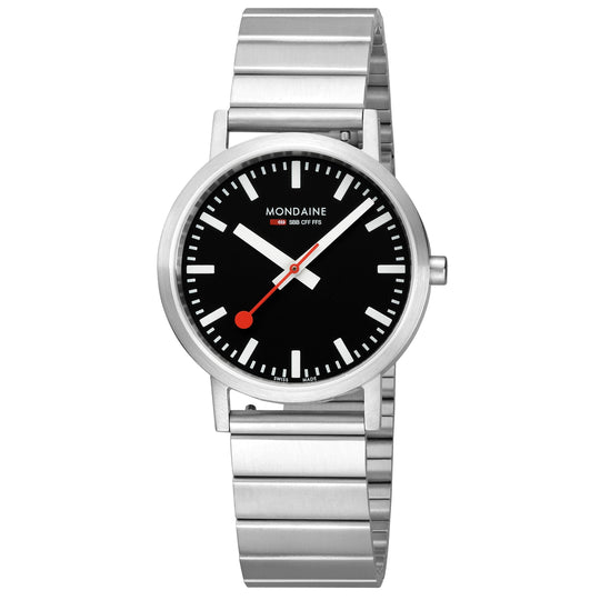 Mondaine Classic Unisex Black Watch A660.30314.16SBW