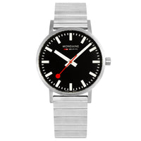 Analogue Watch - Mondaine Classic Unisex Black Watch A660.30360.16SBW