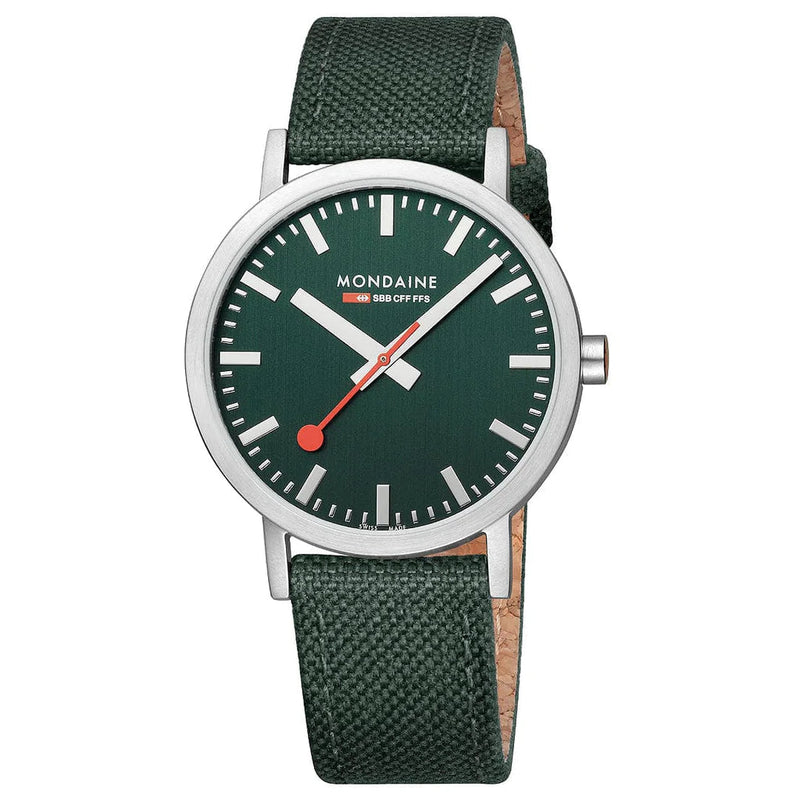 Analogue Watch - Mondaine Classic Unisex Green Watch A660.30360.60SBF