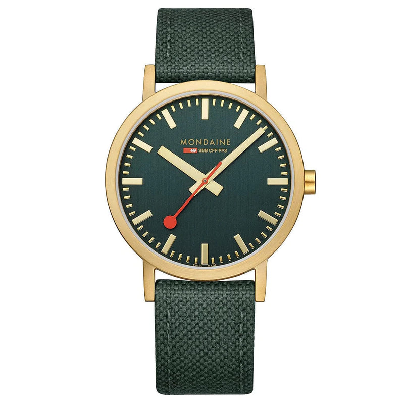 Analogue Watch - Mondaine Classic Unisex Green Watch A660.30360.60SBS