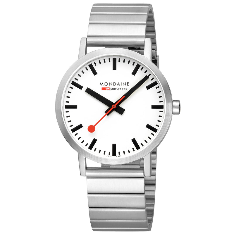 Analogue Watch - Mondaine Classic Unisex White Watch A660.30360.16SBJ
