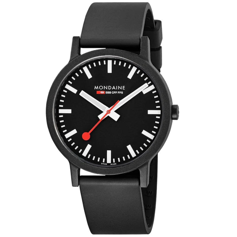 Analogue Watch - Mondaine Essence Unisex Black Watch MS1.41120.RB