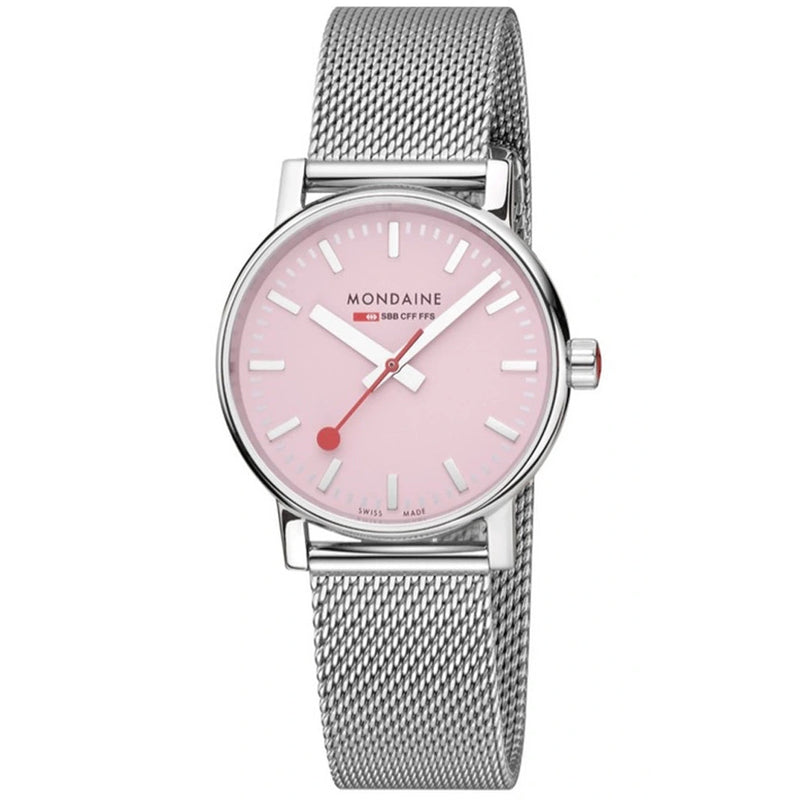 Analogue Watch - Mondaine Evo2 Ladies Pink Watch MSE.35130.SM