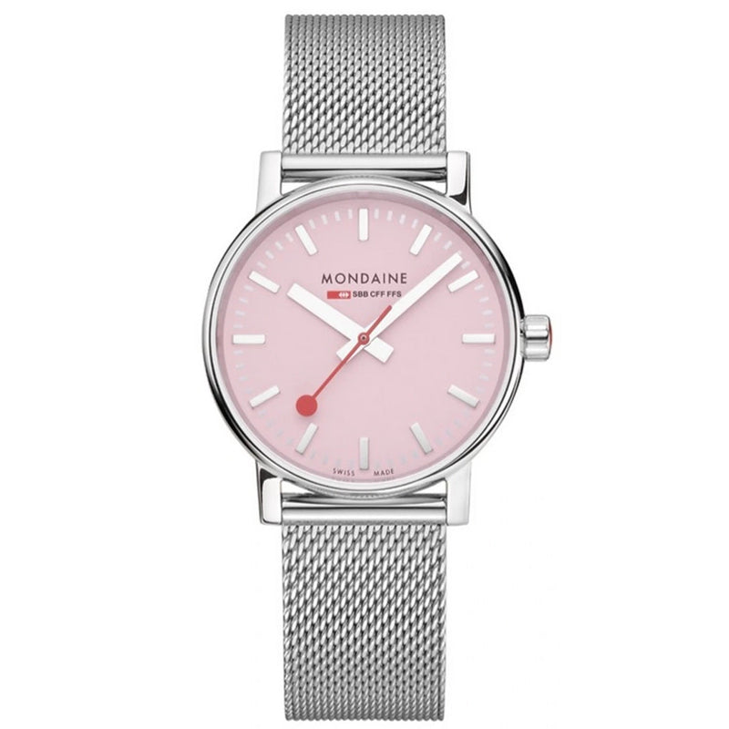 Analogue Watch - Mondaine Evo2 Ladies Pink Watch MSE.35130.SM