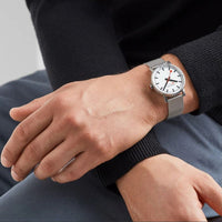Analogue Watch - Mondaine Evo2 Unisex White Watch MSE.35110.SM
