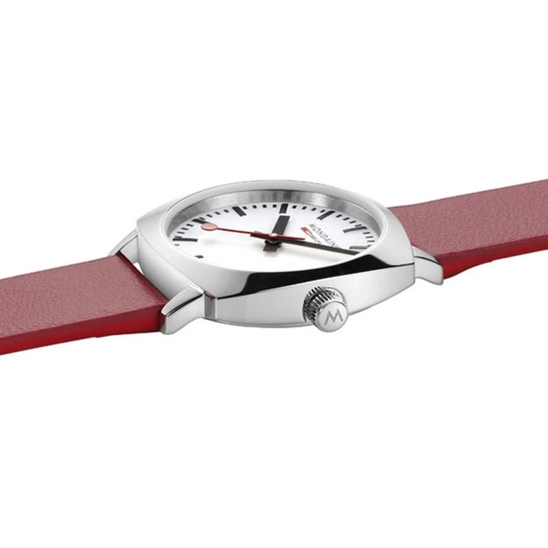 Analogue Watch - Mondaine Petite Cushion Square Ladies Black Watch MSL.31110.LCV