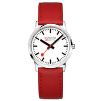 Analogue Watch - Mondaine Simply Elegant Ladies Red Watch A400.30351.11SBP