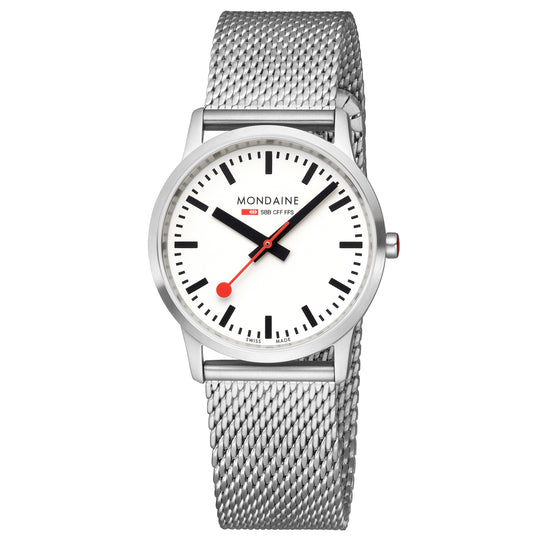 Mondaine Simply Elegant Unisex White Watch A400.30351.16SBZ