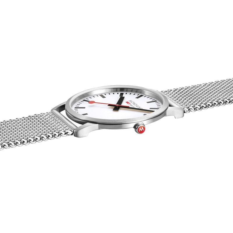 Analogue Watch - Mondaine Simply Elegant Unisex White Watch A638.30350.16SBZ