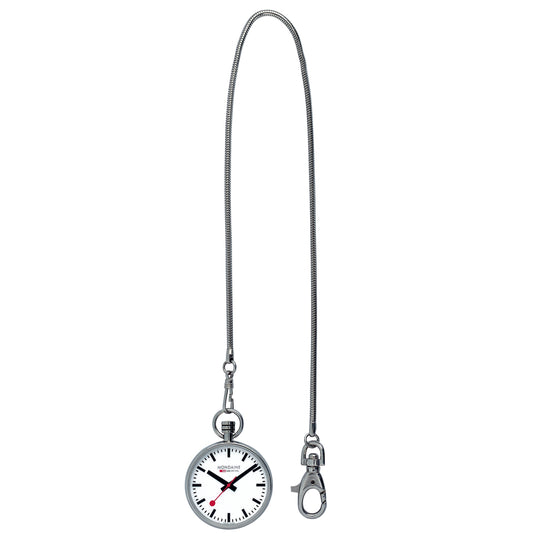Mondaine Unisex White Pocket Watch A660.30316.11SBB