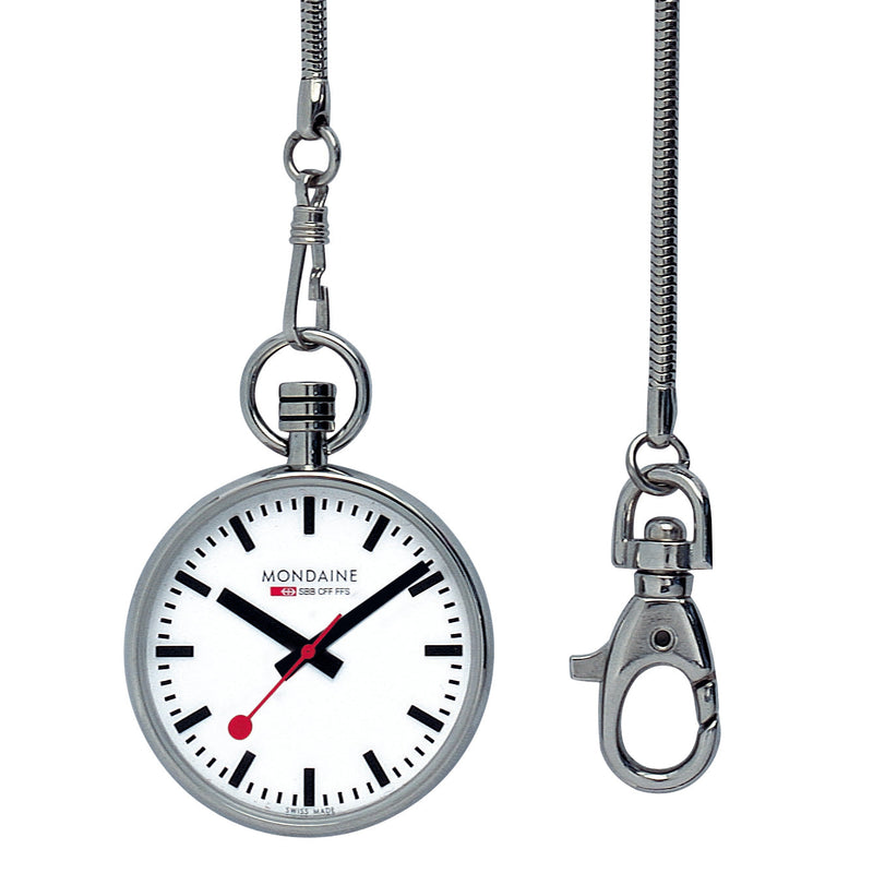 Mondaine Men's White Pocket Watch from WatchPilot™