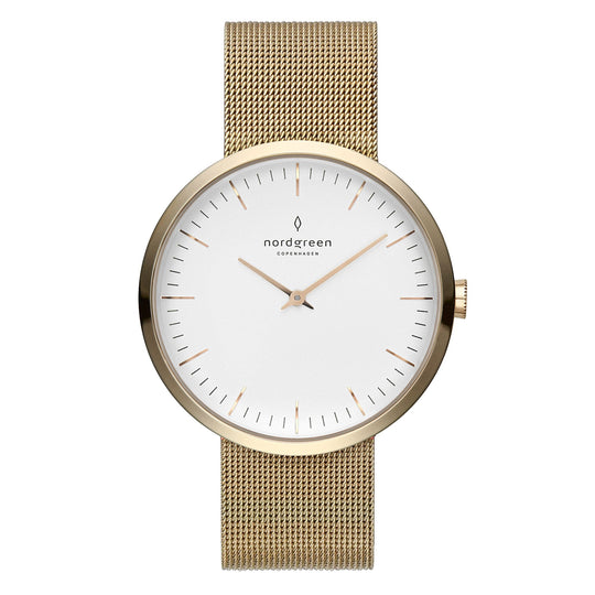 Nordgreen Infinity Gold Mesh 32mm Gold Case Watch