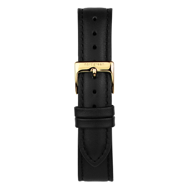 Analogue Watch - Nordgreen Native Black Leather 32mm Gold Case Watch