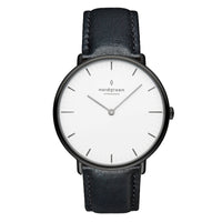 Analogue Watch - Nordgreen Native Black Leather 36mm Gun Metal Case Watch