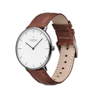 Analogue Watch - Nordgreen Native Brown Leather 36mm Gun Metal Case Watch
