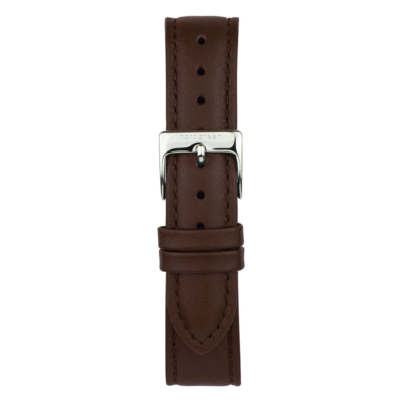 Analogue Watch - Nordgreen Native Dark Brown Leather 36mm Silver Case Watch