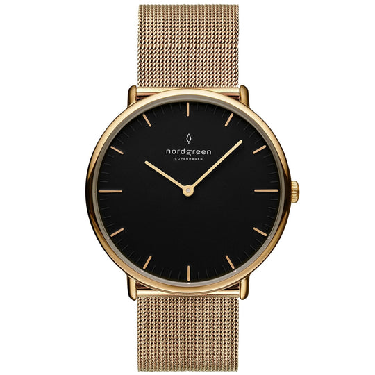 Nordgreen Native Gold Mesh 32mm Gold Case Watch