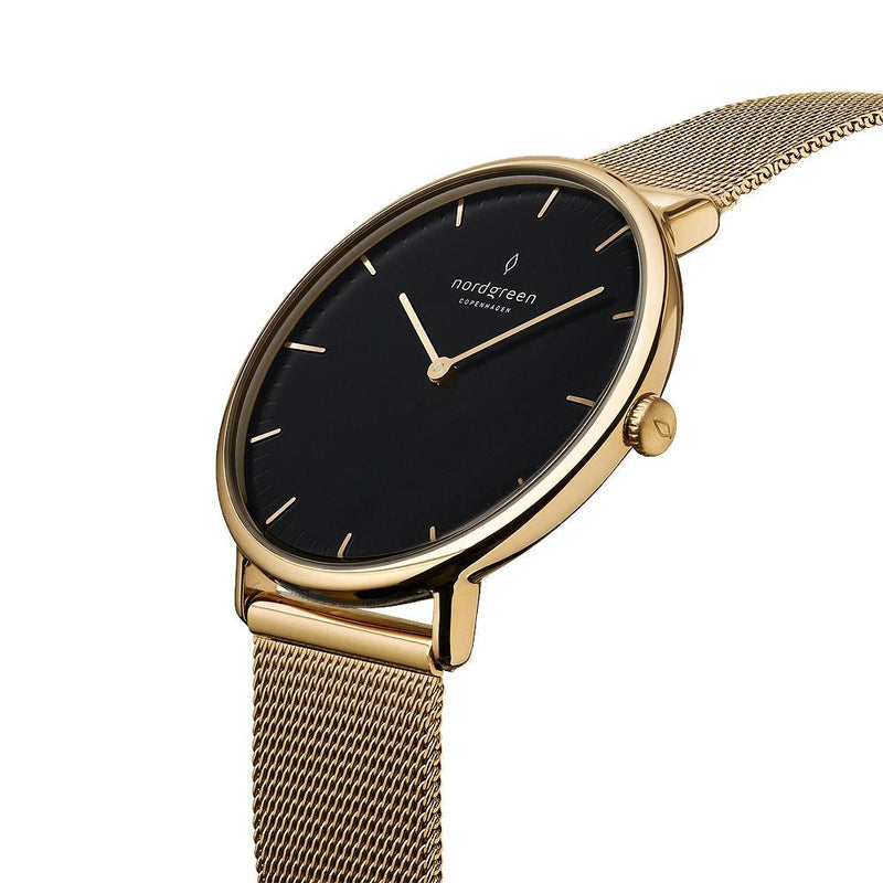 Analogue Watch - Nordgreen Native Gold Mesh 32mm Gold Case Watch