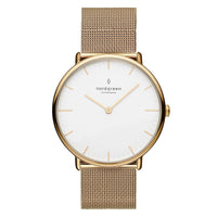 Analogue Watch - Nordgreen Native Gold Mesh 36mm Gold Case Watch