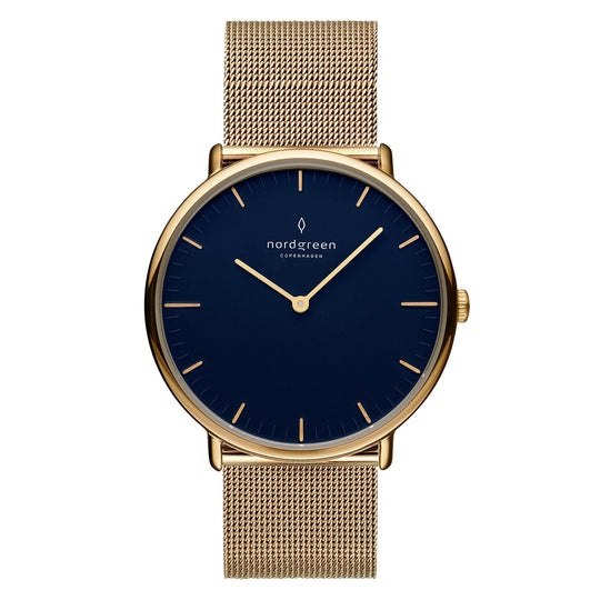 Nordgreen Native Gold Mesh 36mm Gold Case Watch