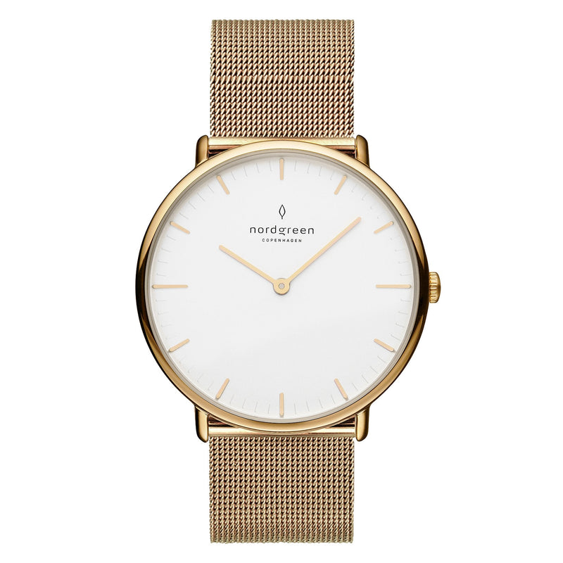Analogue Watch - Nordgreen Native Gold Mesh 36mm Gold Case Watch