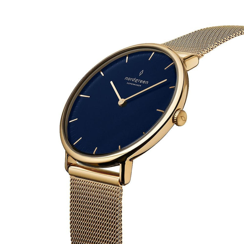 Analogue Watch - Nordgreen Native Gold Mesh 36mm Gold Case Watch