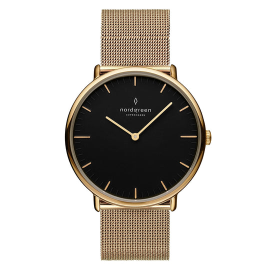Nordgreen Native Gold Mesh 40mm Gold Case Watch