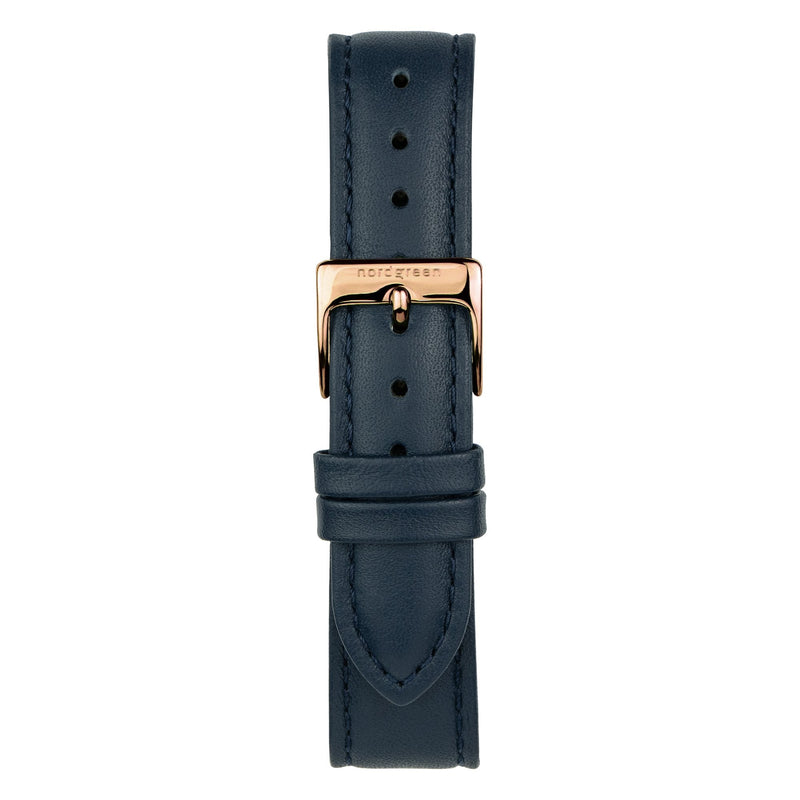 Analogue Watch - Nordgreen Native Navy Leather 36mm Rose Gold Case Watch