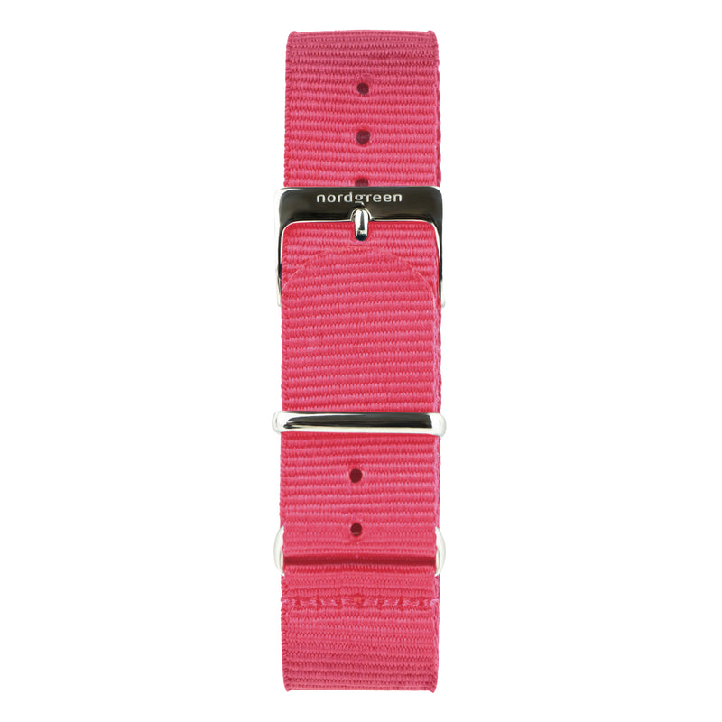 Analogue Watch - Nordgreen Native Pink Nylon 36mm Silver Case Watch
