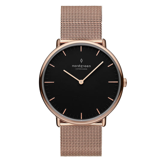 Nordgreen Native Rose Gold Mesh 36mm Rose Gold Case Watch