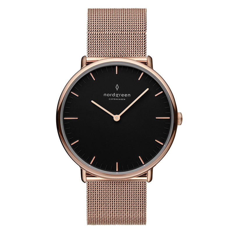 Analogue Watch - Nordgreen Native Rose Gold Mesh 36mm Rose Gold Case Watch