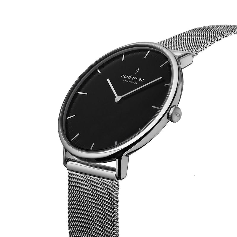 Analogue Watch - Nordgreen Native Silver Mesh 36mm Silver Case Watch