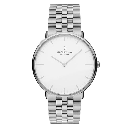 Nordgreen Native Silver Stainless Stee 40mm Silver Case Watch