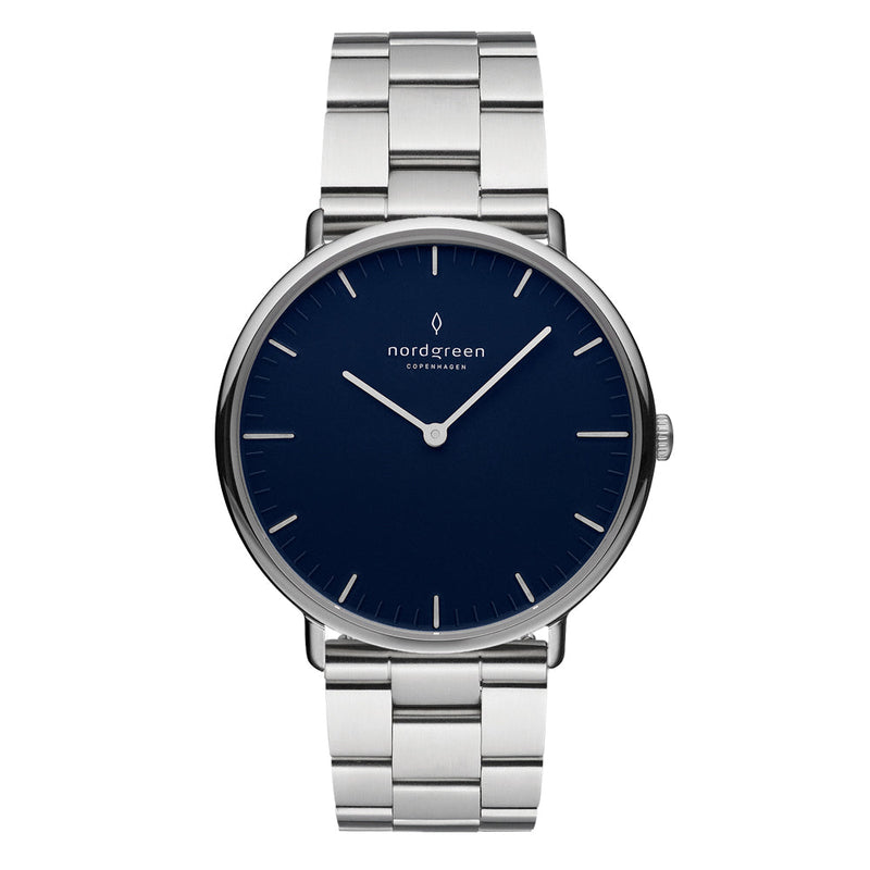 Analogue Watch - Nordgreen Native Silver Stainless Steel 40mm Silver Case Watch